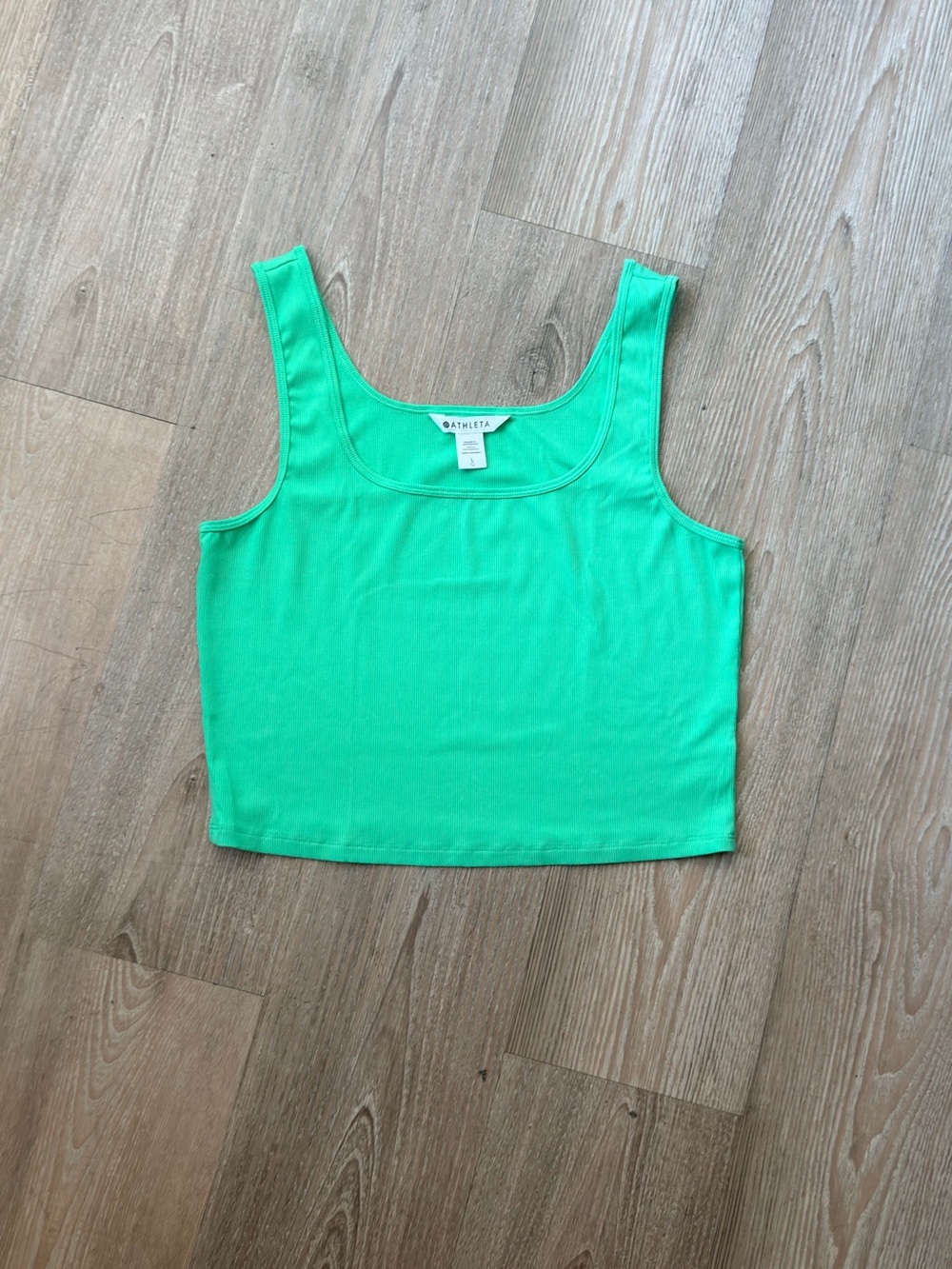 Athleta Neon Green Scoop Neck Crop Tank
